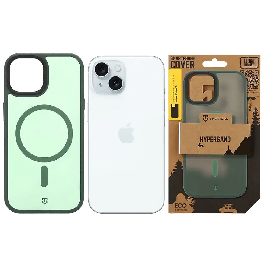 Tactical MagForce Hypersand Cover for Apple iPhone 15 Forest Green – 5