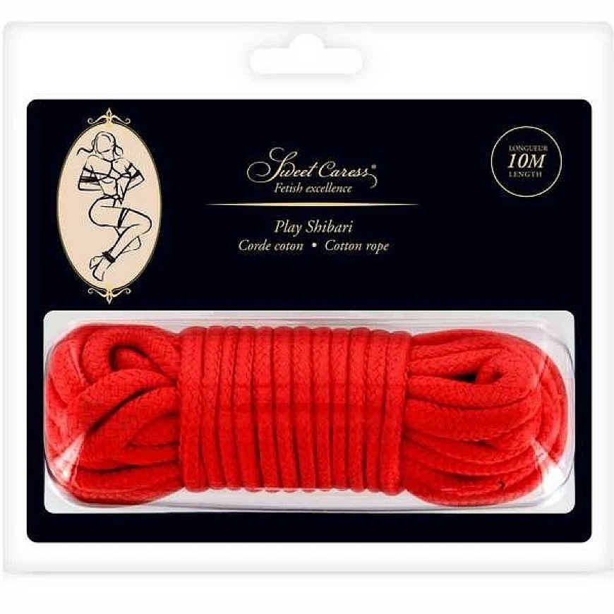 Sweet Caress SM BONDAGE ROPE Sarkans 10M (Izmērs: T2) – 2