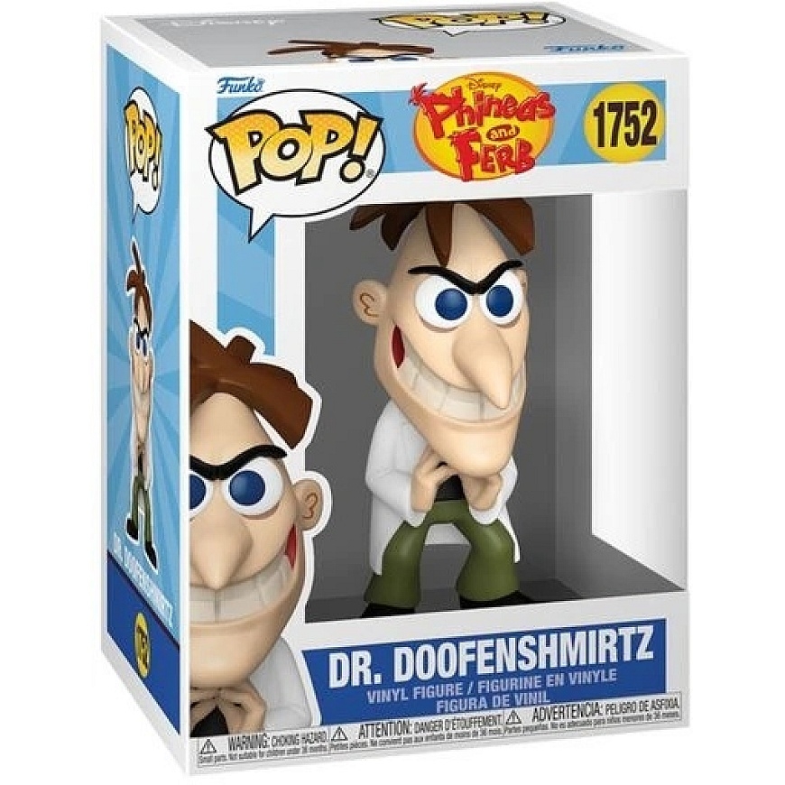 FUNKO POP! Vinyylihahmo: Phineas ja Ferb - Tohtori Doofenshmirtz, ~9 cm