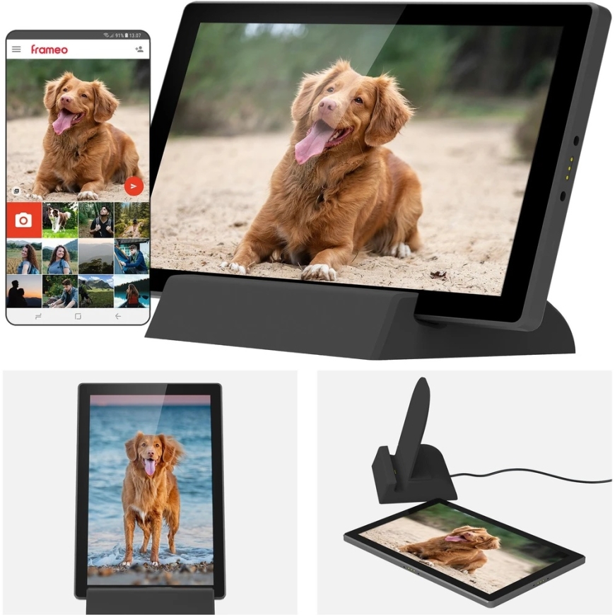 Цифровая "KrugerMatz FRAMEO WiFi 10.1" цифровая фоторамка с встроенной батареей – 4