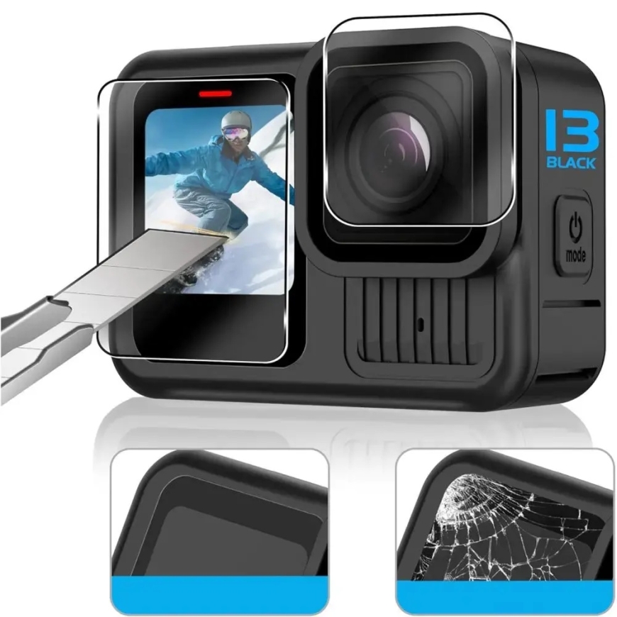 SZKŁO HARTOWANE TECH-PROTECT GLASS FIT+ 2-SET GOPRO HERO 13 CLEAR – 3