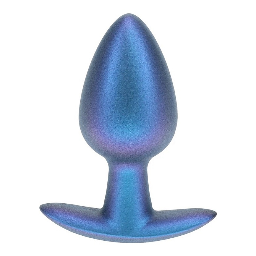 Ouch By Shots Smooth Silicone Anal Plug - Medium - 3.1 / 7,9 cm - Metallic mėlyna
