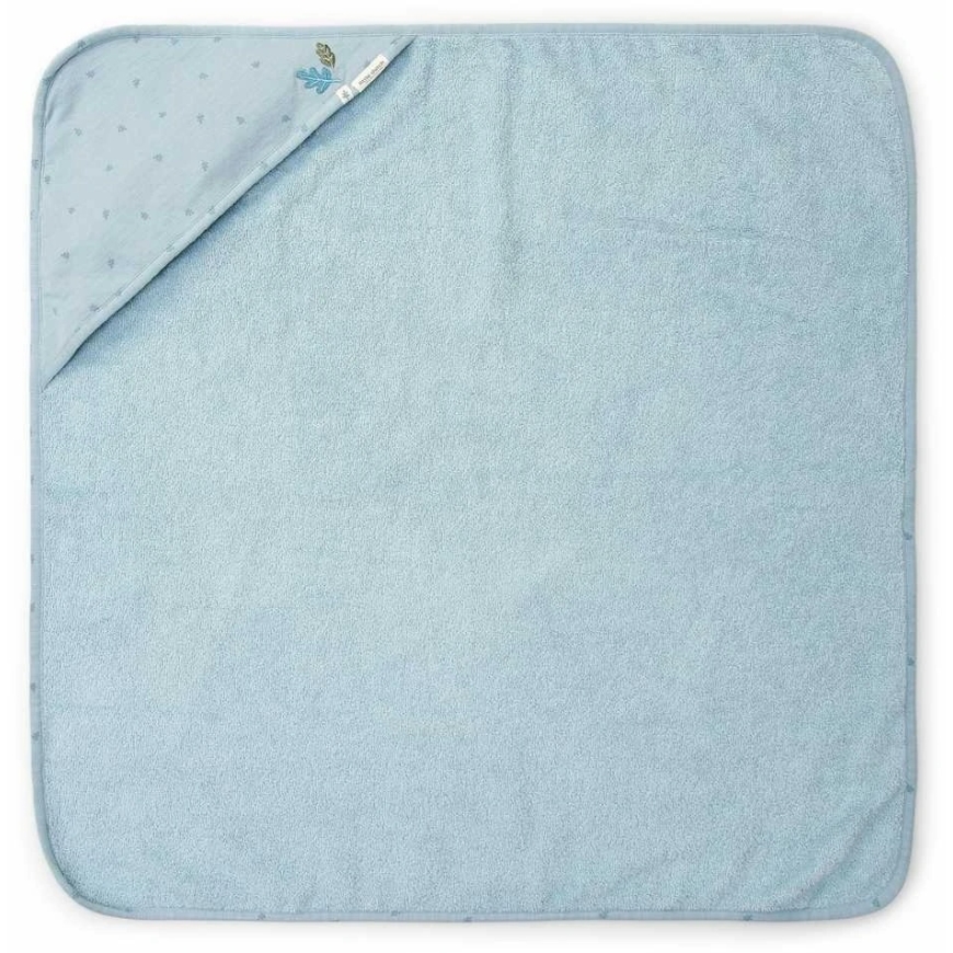 Little Dutch Hooded Towel 'Pure Denim Blue' 75x75 cm – 2
