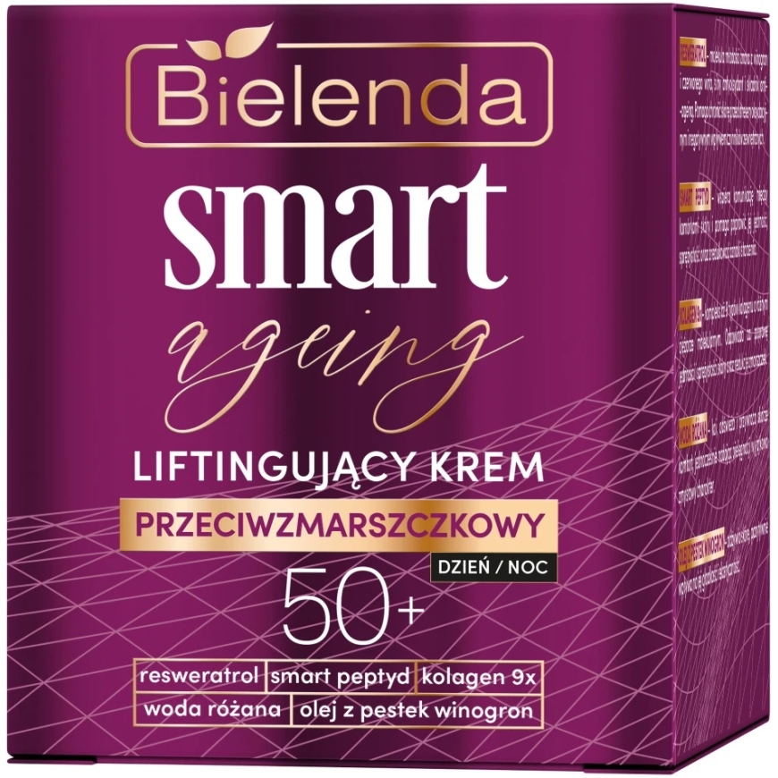 Bielenda Smart Ageing 50+ liftinguojantis priešraukšlinis dieninis/naktinis kremas 50 ml – 3