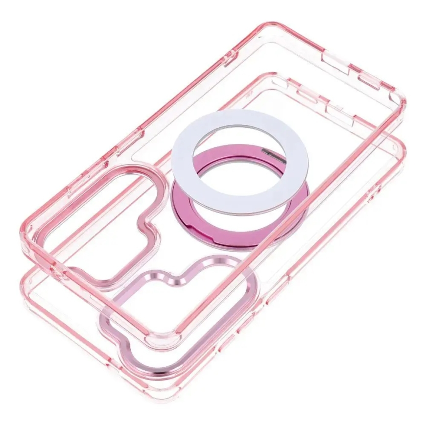 Case for Samsung A27 Frame Circle Stand compatible with MagSafe pink – 2