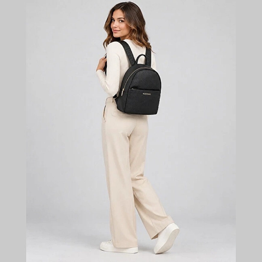 Melna sieviešu mugursoma Valentino Bags VBS9DE20FARRAHRE – 5