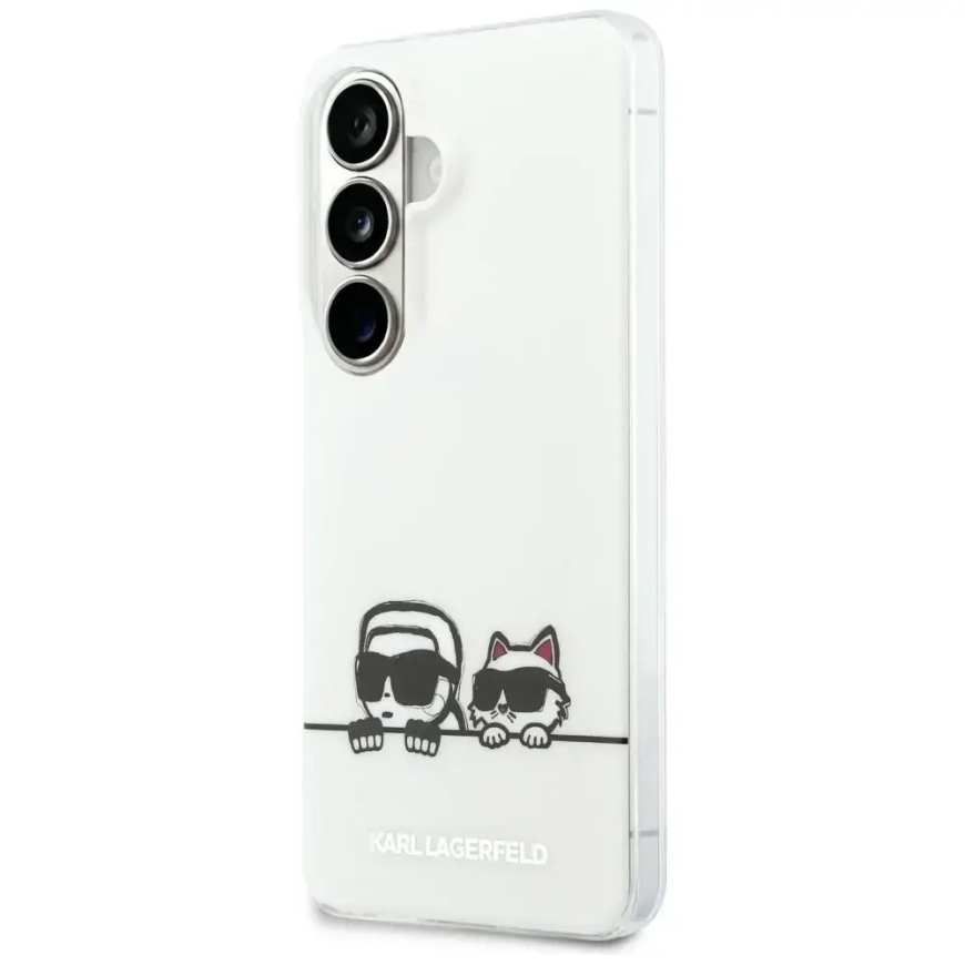 Karl Lagerfeld IML Peekaboo Karl&Choupette -puhelinpidike MagSafe-tuella Samsung Galaxy S26 (S942) läpinäkyvä