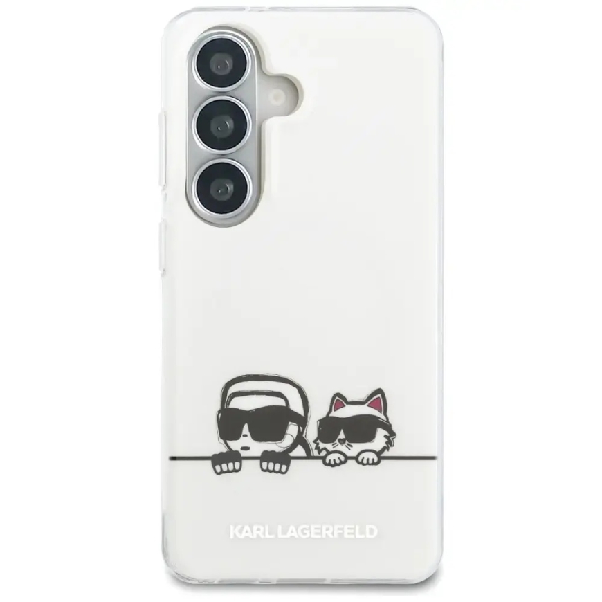 Karl Lagerfeld IML Peekaboo Karl&Choupette telefono dėklas su MagSafe palaikymu Samsung Galaxy S26 (S942) skaidrus – 2