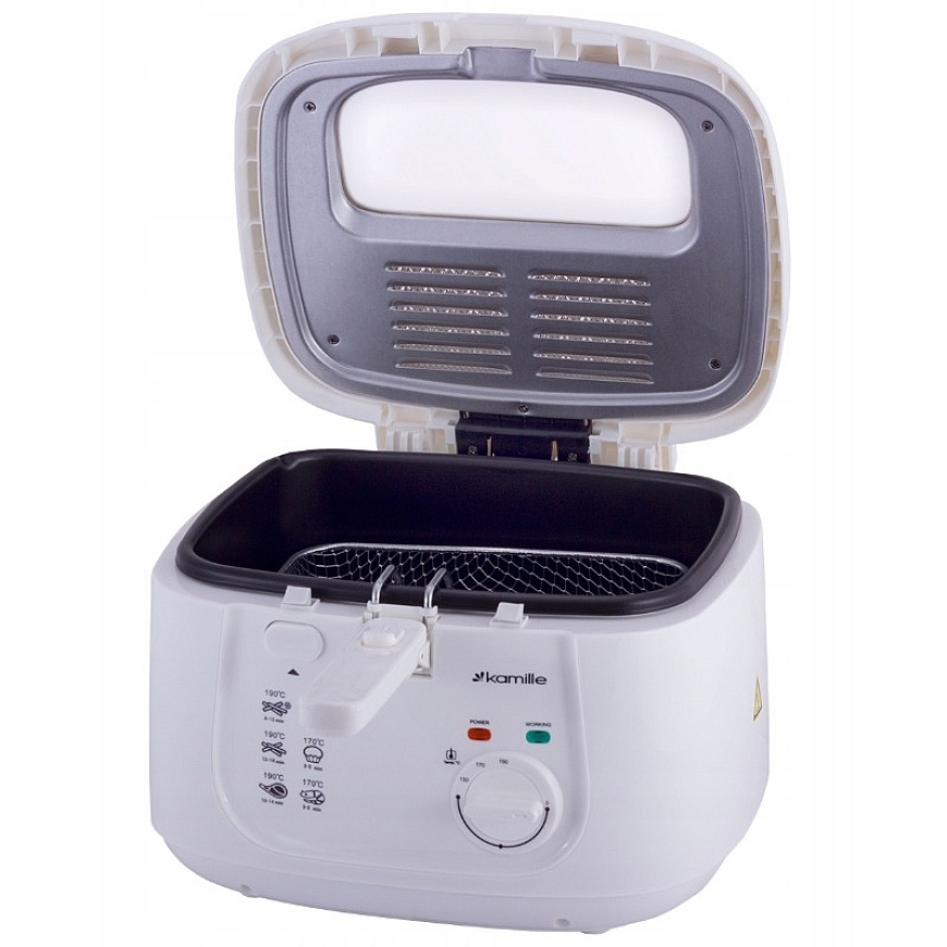 Fritēšanas katls, 2.5 L, 1800 W, balta, 6811, Kamille – 2