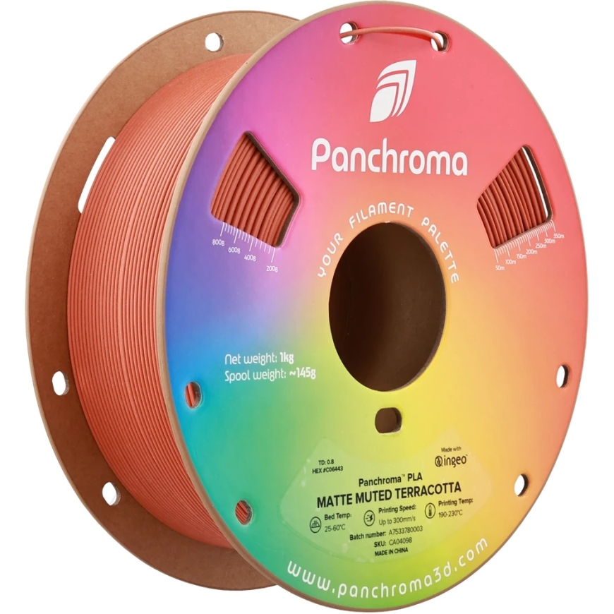 Polymaker Panchroma PLA Matte Muted plastmasa 1.75mm 1kg - Mutēts terakota