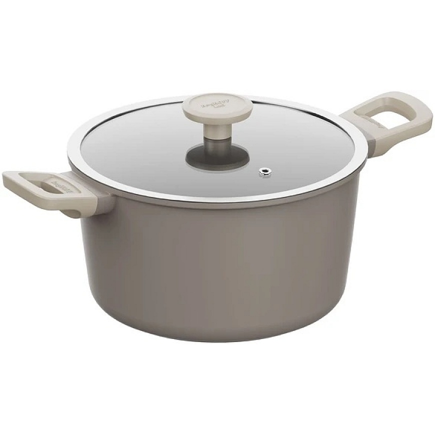 Berghoff Dune stainless steel pot with lid 24 cm 5.30 L
