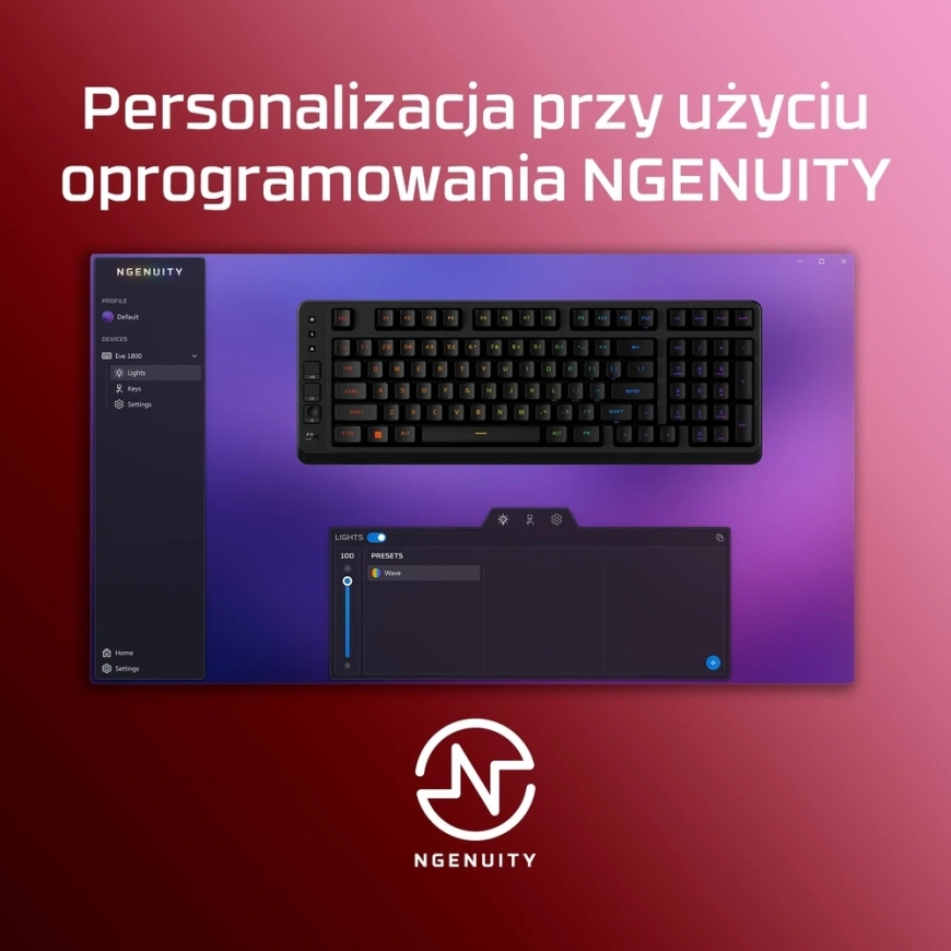 „Hewlett Packard“ (HP) „HP HyperX Eve 1800“ – žaidimų klaviatūra – 4