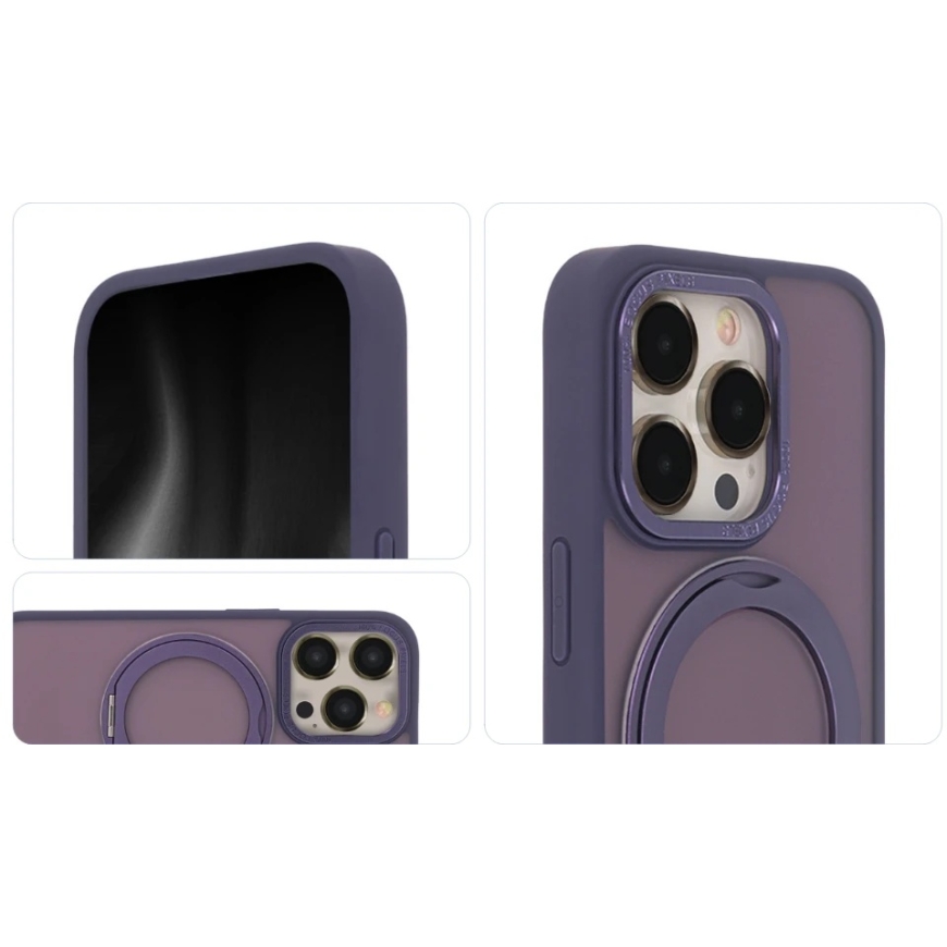 Telforceone Tecto Shield Saugus kääntyvä Mag-kuori iPhone 13 6,1" purppura – 5