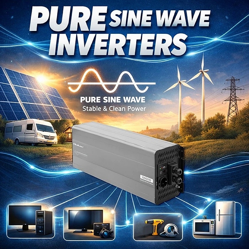 Qoltec puhas siinuslaine | 24V kuni 230V | 5000/10000W – 5
