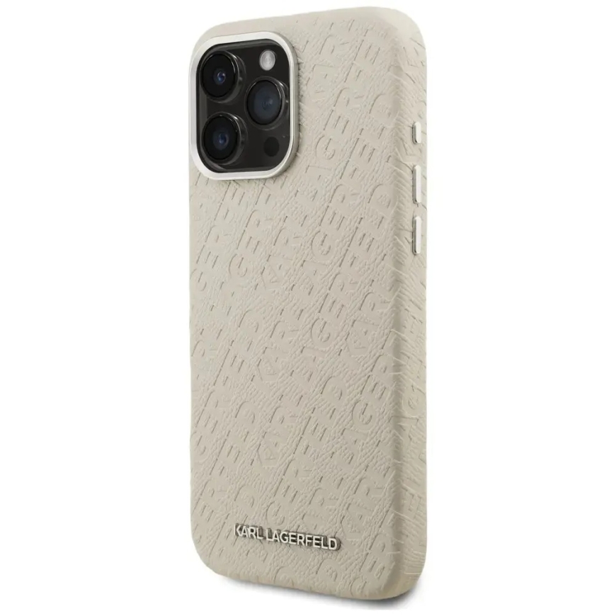 Karl Lagerfeld FW Stamped Karl чехол с поддержкой MagSafe для телефона iPhone 16 Pro Max бежевый – 2