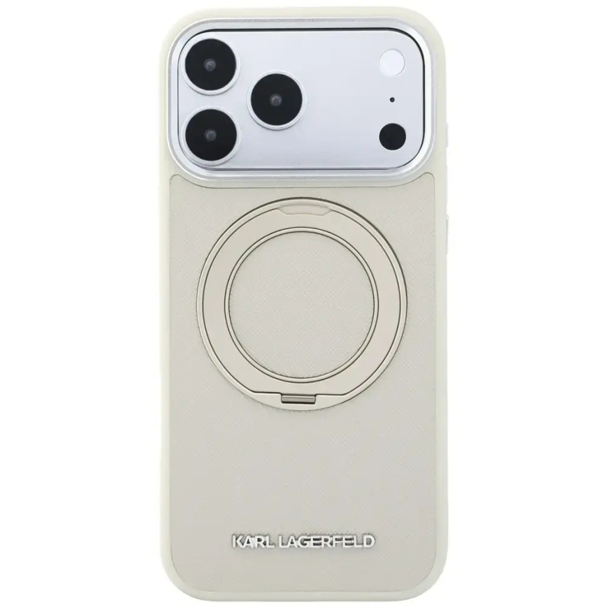 Karl Lagerfeld Ring Stand 360 Saffiano Classic Logo чехол с подставкой и поддержкой MagSafe для телефона iPhone 18 Pro Max | iPh – 3