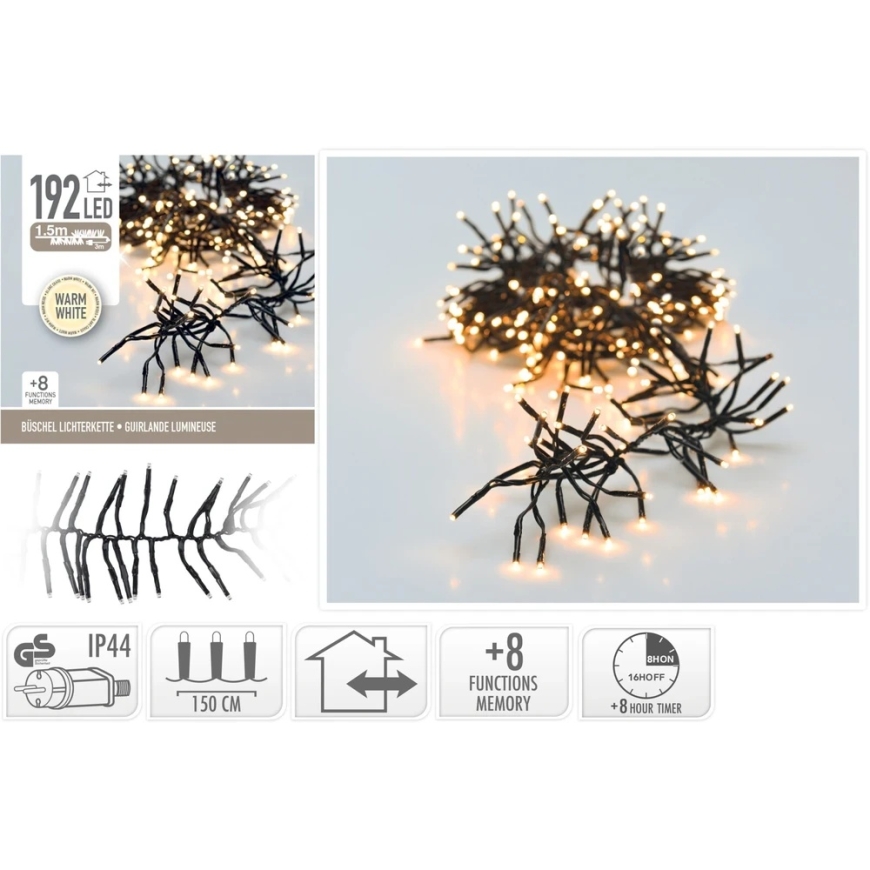 Mondex CLUSTER LAMP 192 LED WARM WHITE