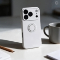 Maciņš iPhone 18 Pro / 17 Pro ar silikona gredzenu sudraba krāsā Maciņš iPhone 18 Pro / 17 Pro ar silikona gredzenu sudraba krāsā