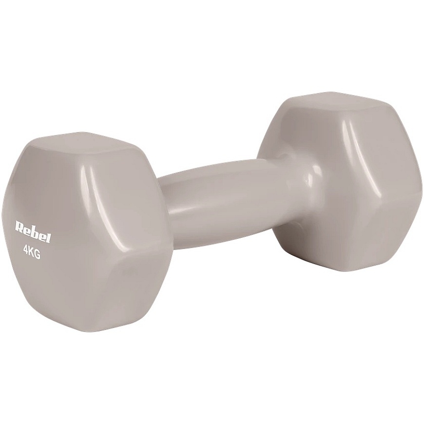 KUUEKANDNE malmest vinüülist hantlid 2x4kg, REBEL ACTIVE – 3