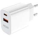 PEDEA ceļojuma lādētājs Dual 20W PD 3.0 PPS USB-C/USB-A, balts PEDEA ceļojuma lādētājs Dual 20W PD 3.0 PPS USB-C/USB-A, balts