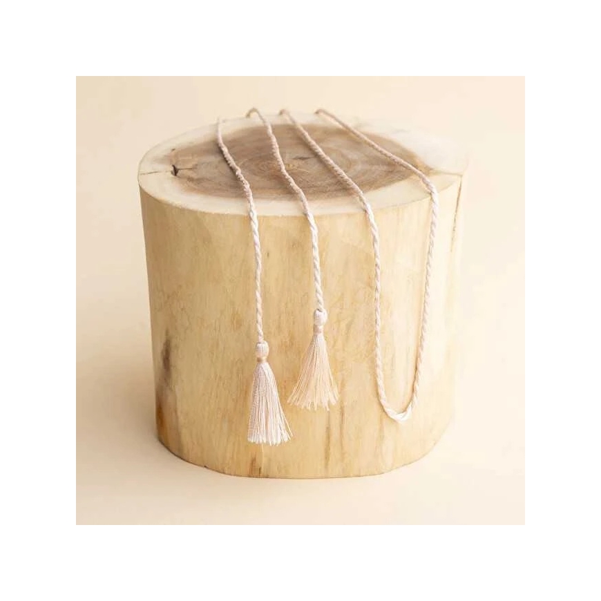 Mummy Bell Zīda virvīte - nolietota rozā 130 cm – 3