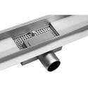 Линейный душевой трап Fala 90 см с решеткой OLIMP, нержавеющая сталь, душевой канал, слив для ванной комнаты, слив для влажных п Линейный душевой трап Fala 90 см с решеткой OLIMP, нержавеющая сталь, душевой канал, слив для ванной комнаты, слив для влажных п