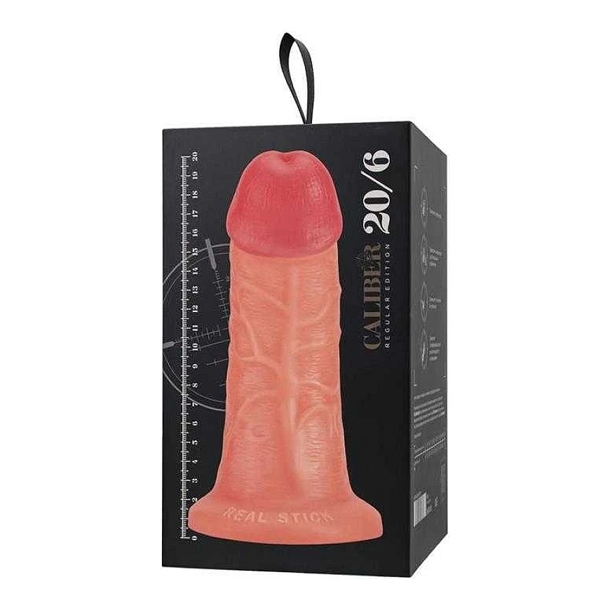 Toyfa Reālistisks dildo izmērs 20/6, PVC, mīkstināšana, garums 20 cm, diametrs 6 cm