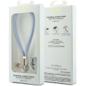 Guess Silicone Wrist Strap Phone Pendant with Pattern Charms, Blue