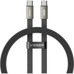Veger CC06-MTB провод для передачи данных и зарядки | USB-C на USB-C | PD | 60W | 1.2m | чёрный