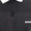 Hugo Boss Melns vīriešu tērauda kulons Candor 1580750