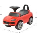 Milly Mally Porsche Cayenne S raudonas važiuojamas automobilis Milly Mally Porsche Cayenne S raudonas važiuojamas automobilis
