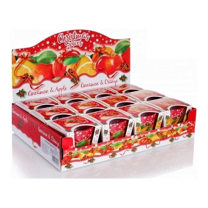 Mondex Aroomiküünal klaasis CHRISTMAS SPICES 115 g KANEEL ÕUN/Oranži segu