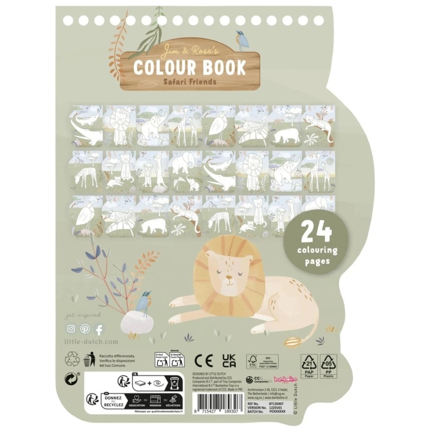 Little Dutch Coloring Book Lion 'Safari Friends' – 3