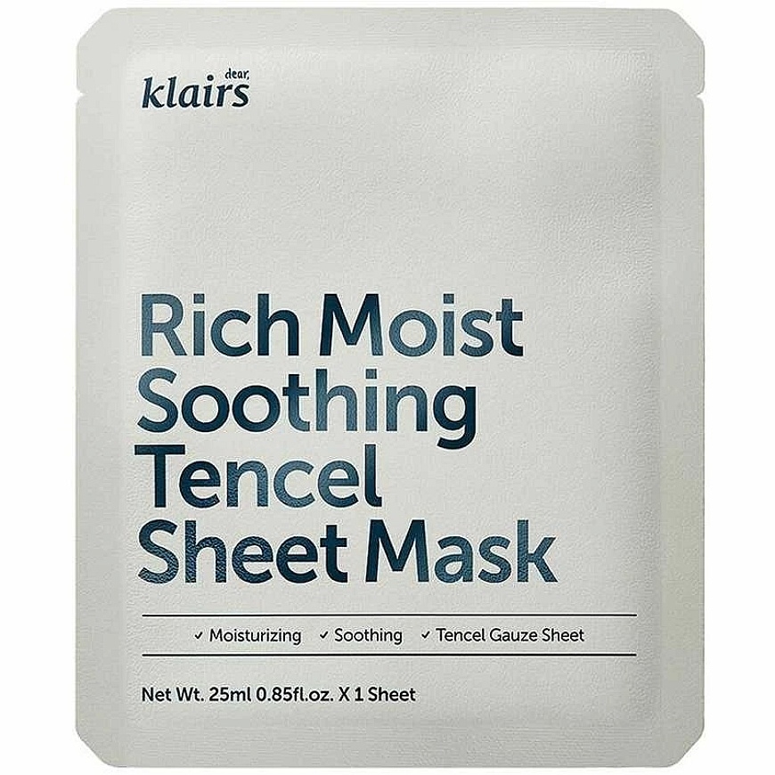 Klairs Rich Moist Soothing Sheet Mask Niisutav lehtmask näole, 25 ml – 3