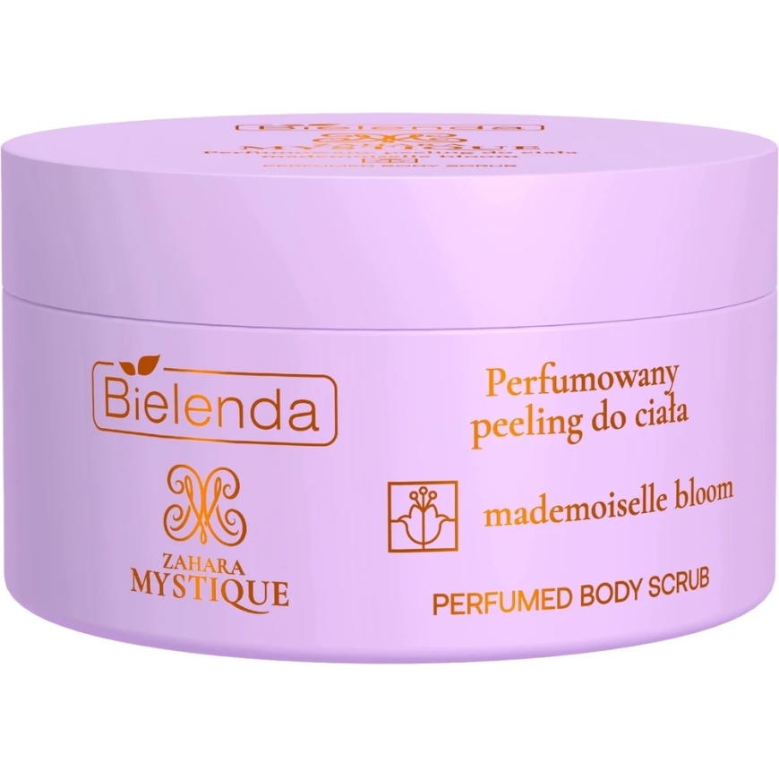Bielenda Zahara Mystique kvepiantysis kūno šveitiklis Mademoiselle Bloom 250 g – 2