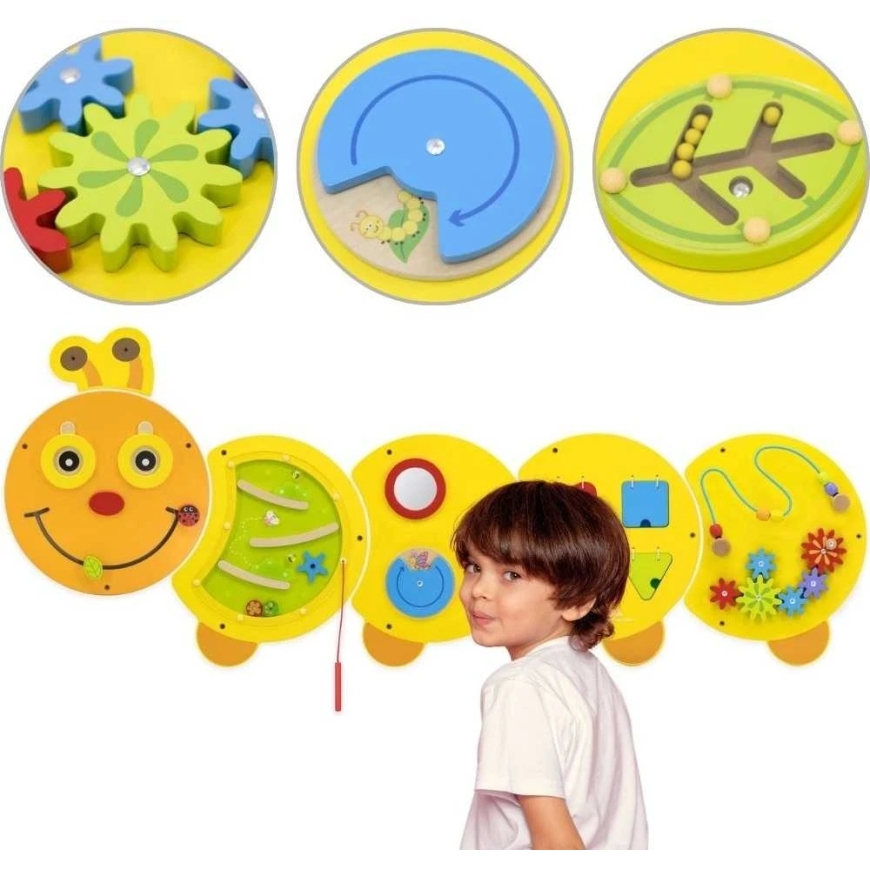Viga Toys VIGA large wooden activity board Caterpillar