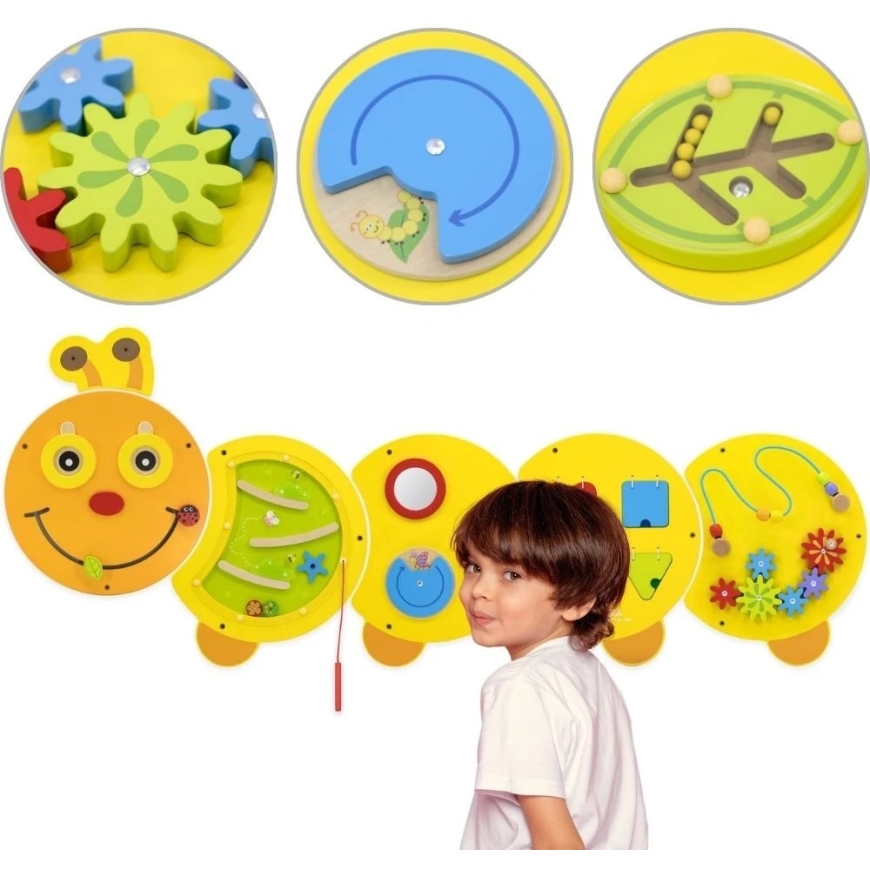 Viga Toys VIGA didelė medinė veiklos lenta Vikšras – 3