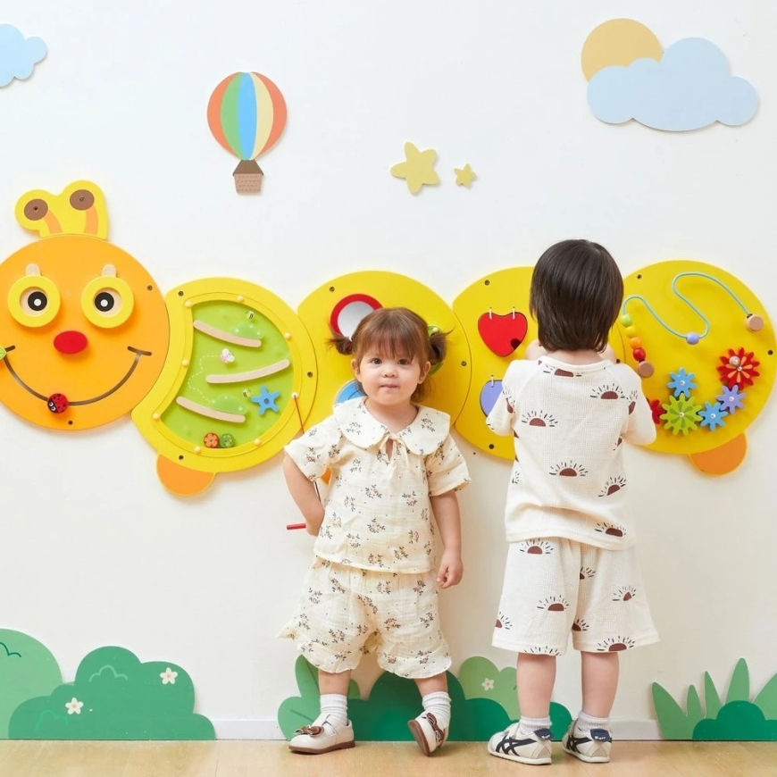 Viga Toys VIGA suuri puinen aktiviteettitaulu Hämähäkki – 4
