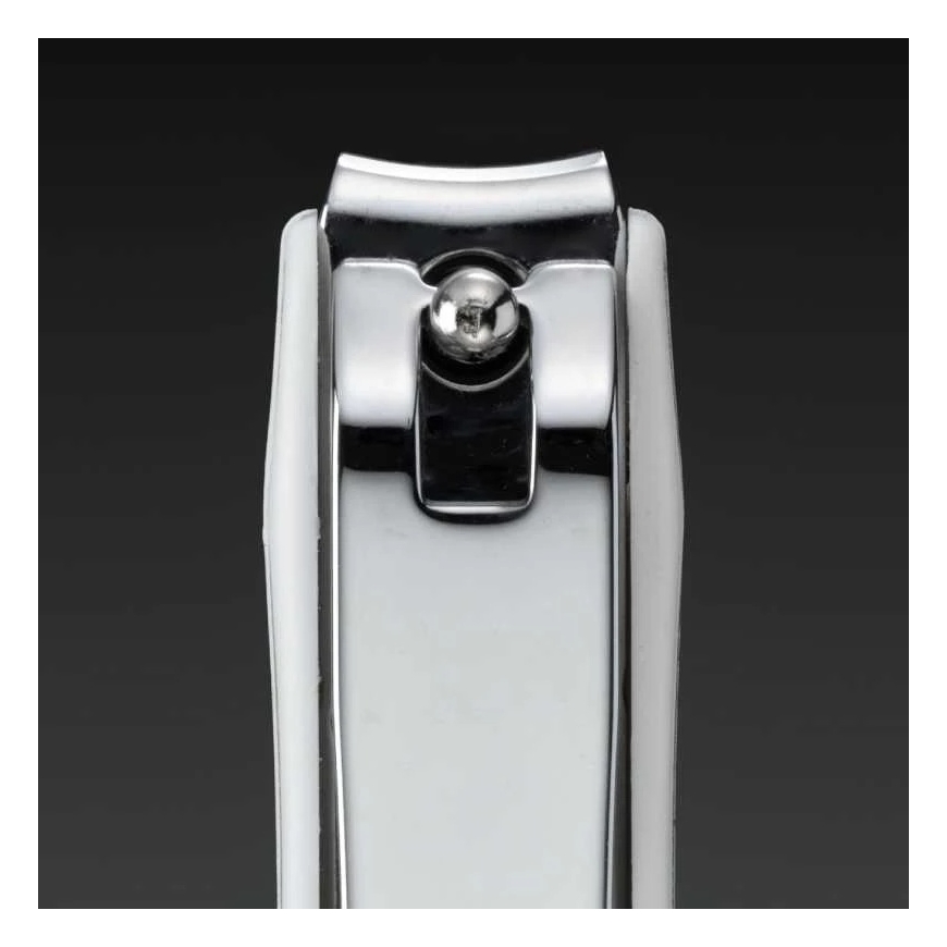 Classic nail clipper with integrated nail collector and file "Green Bell", white, M DN-345