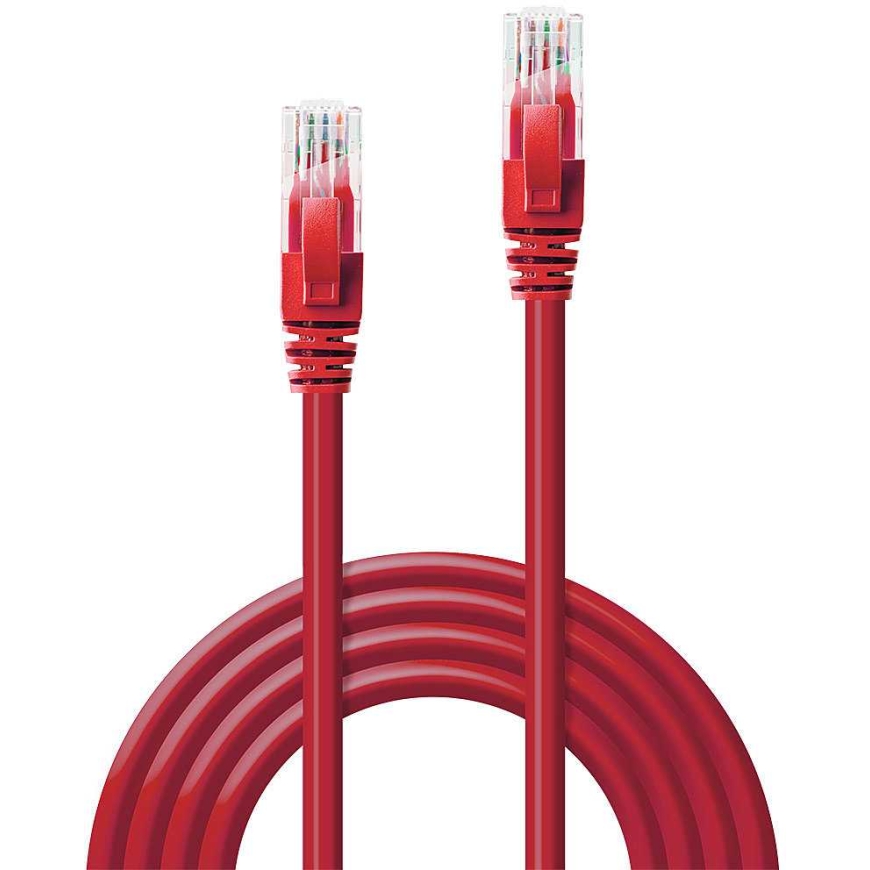 Verkkokaapeli - LINDY Cat.6 U/UTP verkkokaapeli, RJ45, M/M, 250MHz, 30 m, Punainen – 3