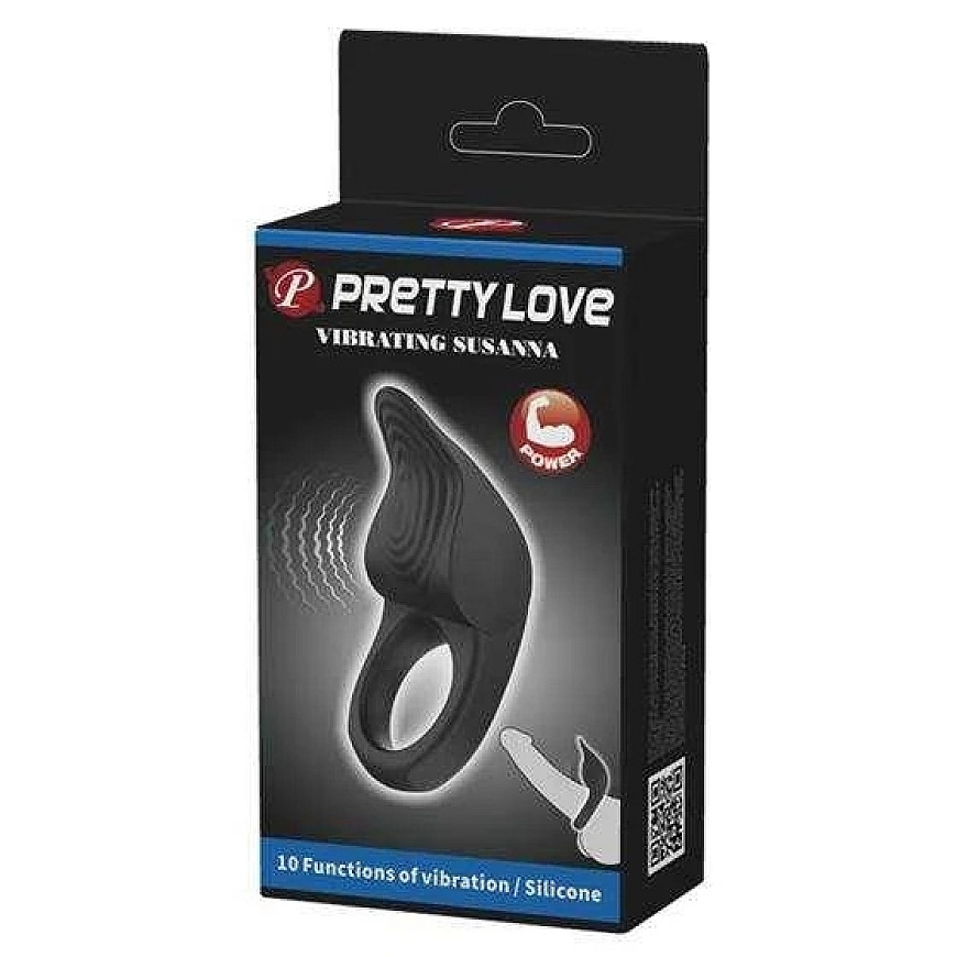 Pretty Love Male LYBAILE Pretty Love Вибрирующий кольцо для пениса Susanna Черный