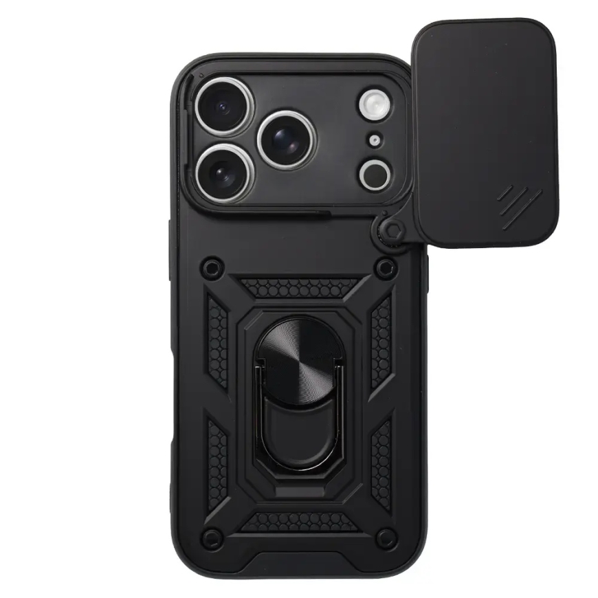 Slide Camera Armor telefoni ümbris iPhone 17 Pro Max must – 4