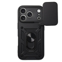 Slide Camera Armor telefono dėklas iPhone 17 Pro Max juodas Slide Camera Armor telefono dėklas iPhone 17 Pro Max juodas