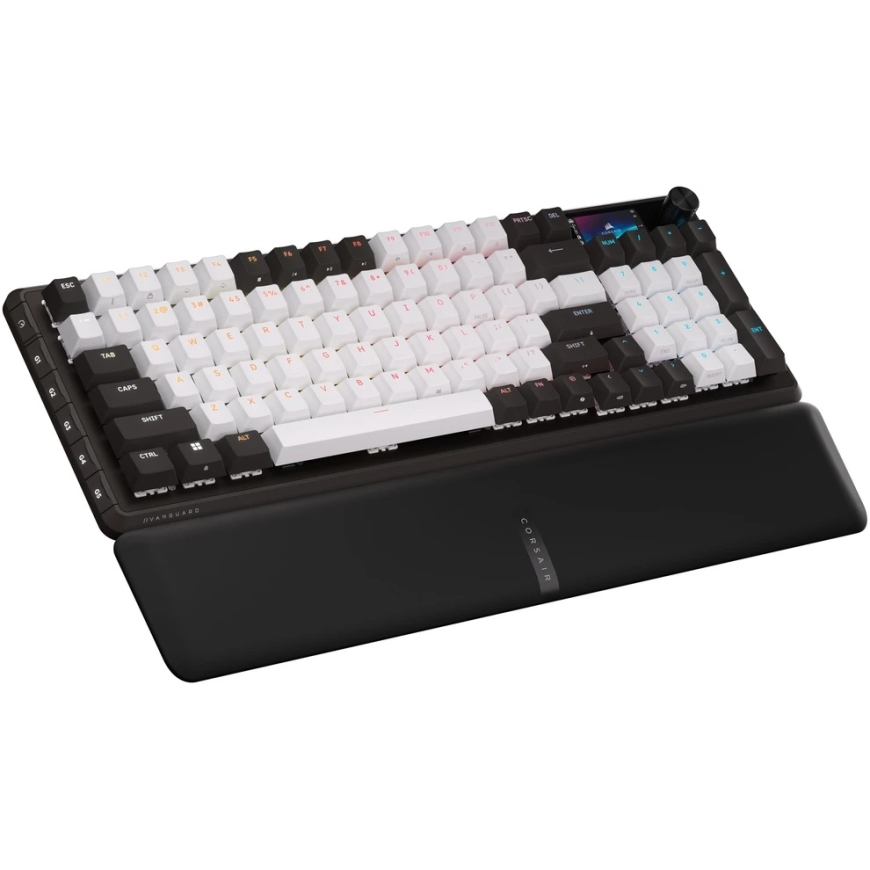 Corsair VANGUARD 96 Spēļu Tastatūra, Mehāniskā, RGB, 8,000 Hz - MLX Plasma Slēdži, ISO (DE), Melna/Balta