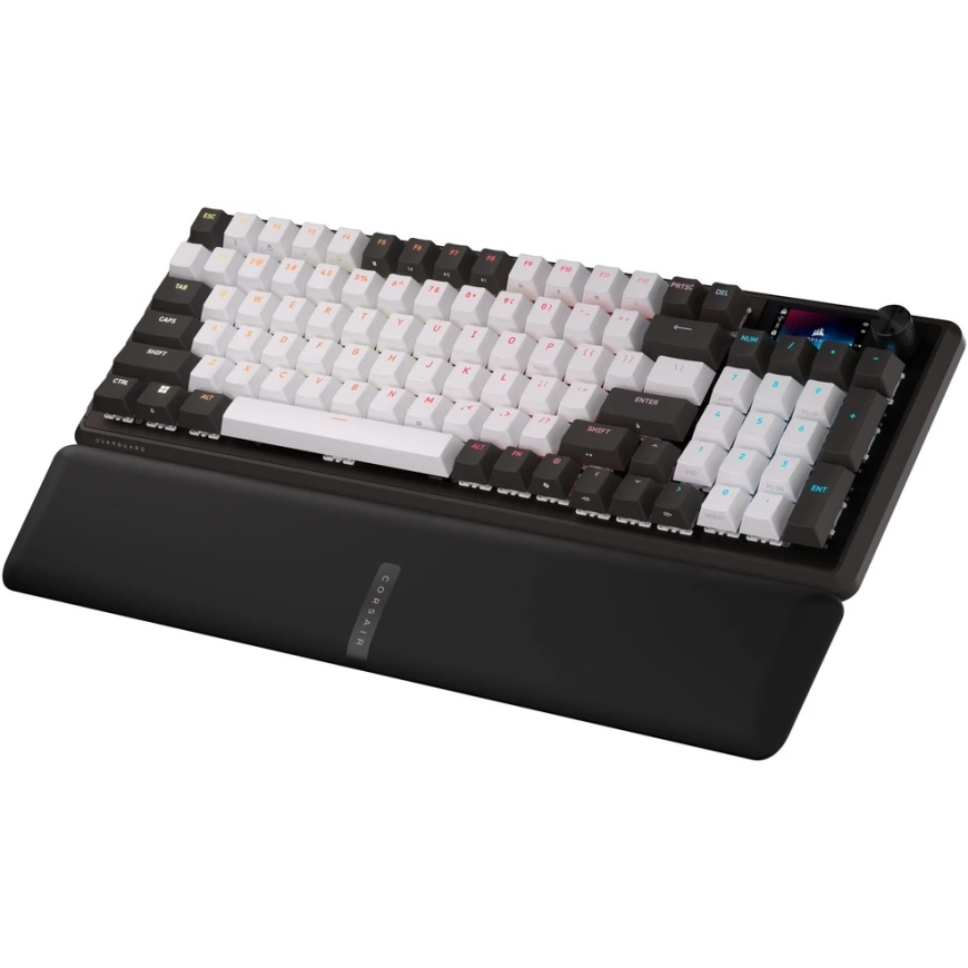 Corsair VANGUARD 96 Spēļu Tastatūra, Mehāniskā, RGB, 8,000 Hz - MLX Plasma Slēdži, ISO (DE), Melna/Balta – 4