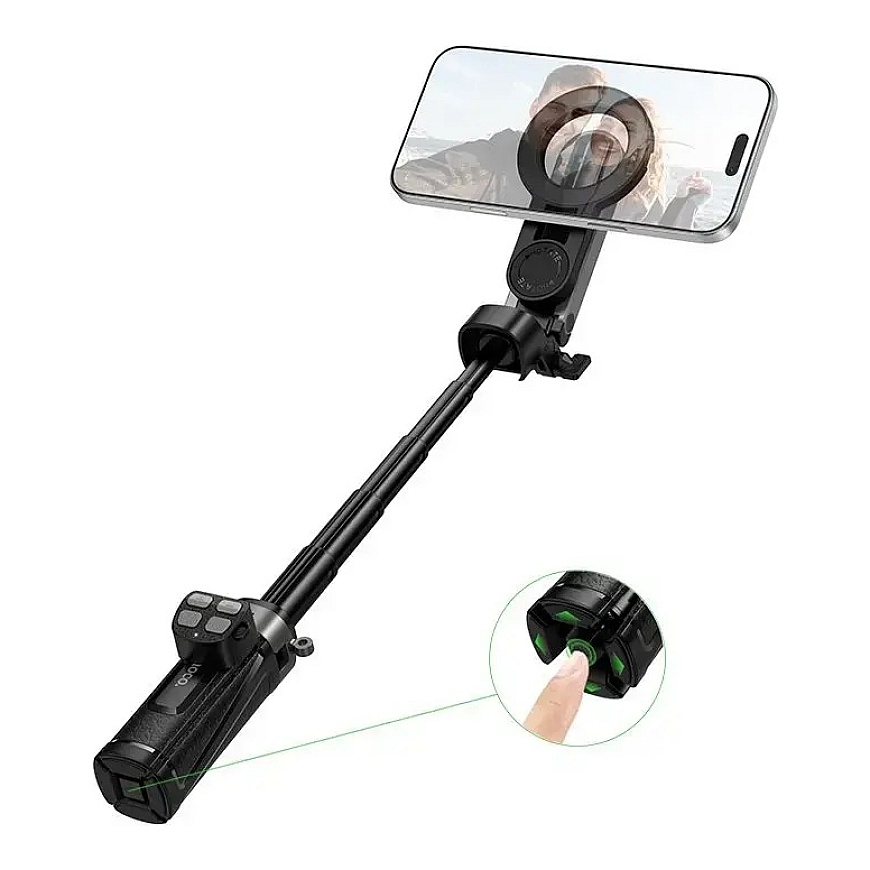 Gyvo stovo Hoco su magnetiniu ir universaliu laikikliu nuotolinio valdymo pultu K27 PRO juodas – 4