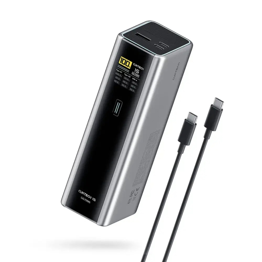 Cuktech CKPB200UGLGR väline akupank (powerbank) | 20 000 mAh | 210W | USB-C, USB-A | hall