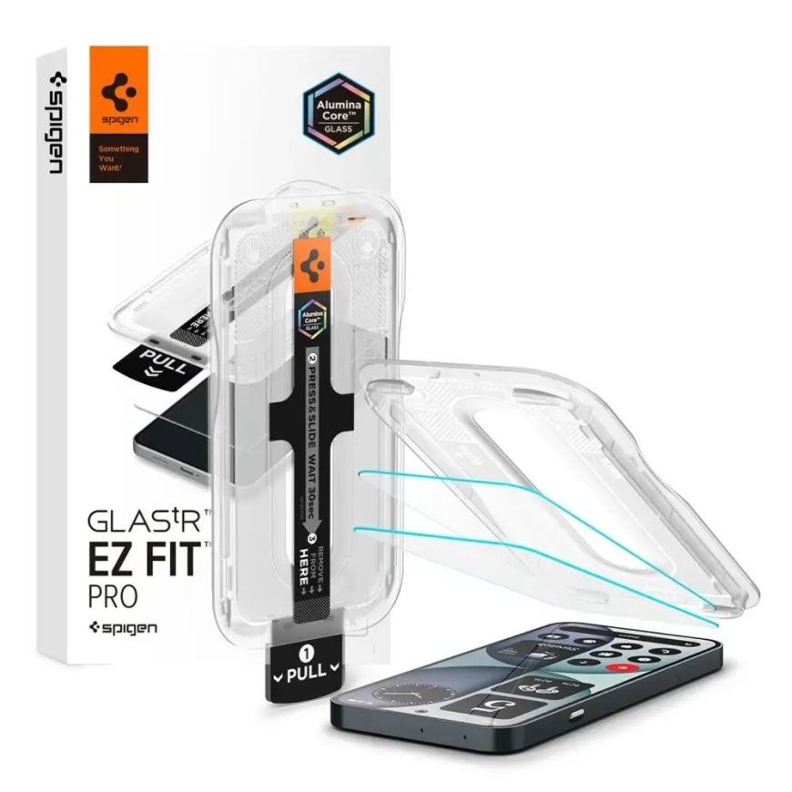 Grūdintas stiklas Spigen Glas.tr EZ Fit Pro AC HD 2-pack Nothing Phone 4A skaidrus