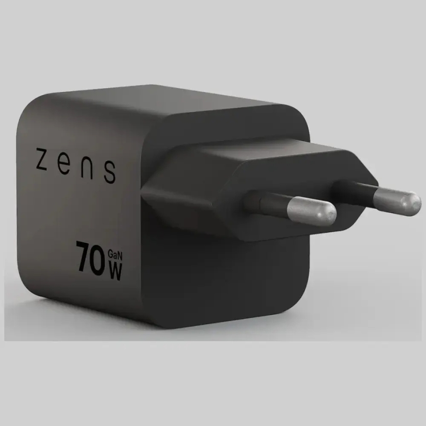 Sienas lādētājs Zens 70W 1xUSB-C melns – 3