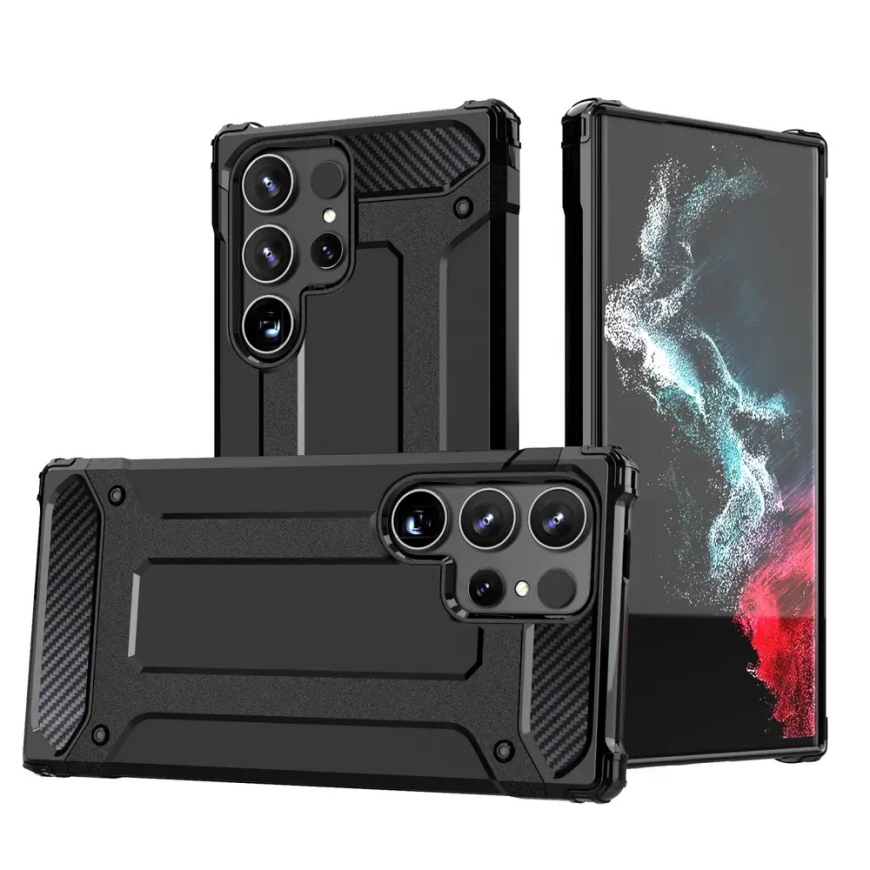 Hybrid Armor phone case for Samsung Galaxy S25 Edge (S937) black